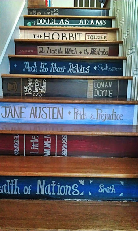 Lush Home - stencils stairs